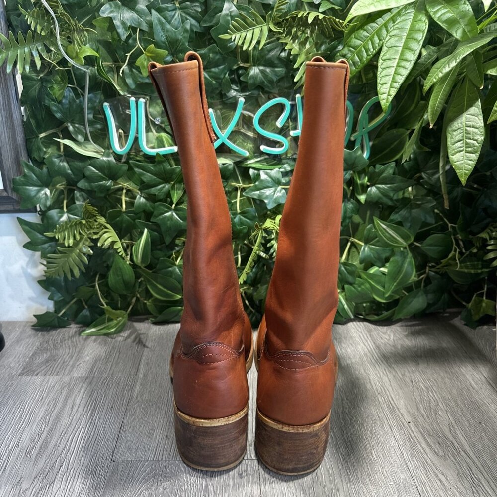 Vintage 70’s Campus Pull On Boots 10 D Leather Ri… - image 6